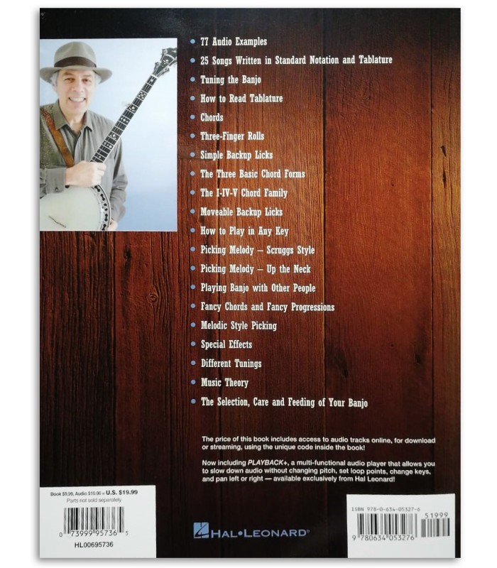 Foto da contracapa do livro The Complete Bluegrass Banjo Method Fred Sokolow