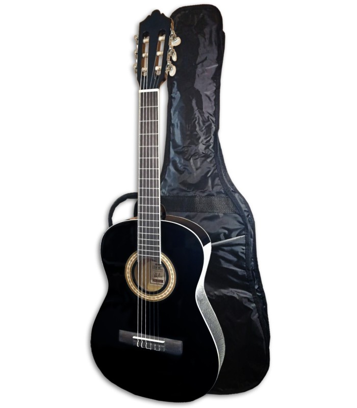 Foto de la Guitarra Clásica Ashton modelo SPCG-34BK con la funda