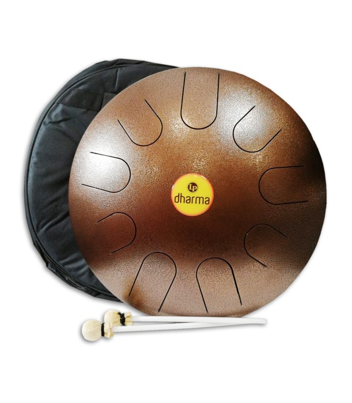 Foto del Metta Drum LP modelo Dharma 16 LPD0616 con mazas y funda