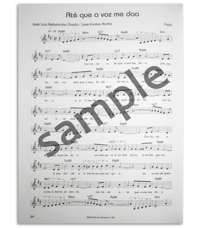 Foto de uma amostra do livro Melodias de Sempre 27 por Manuel Resende