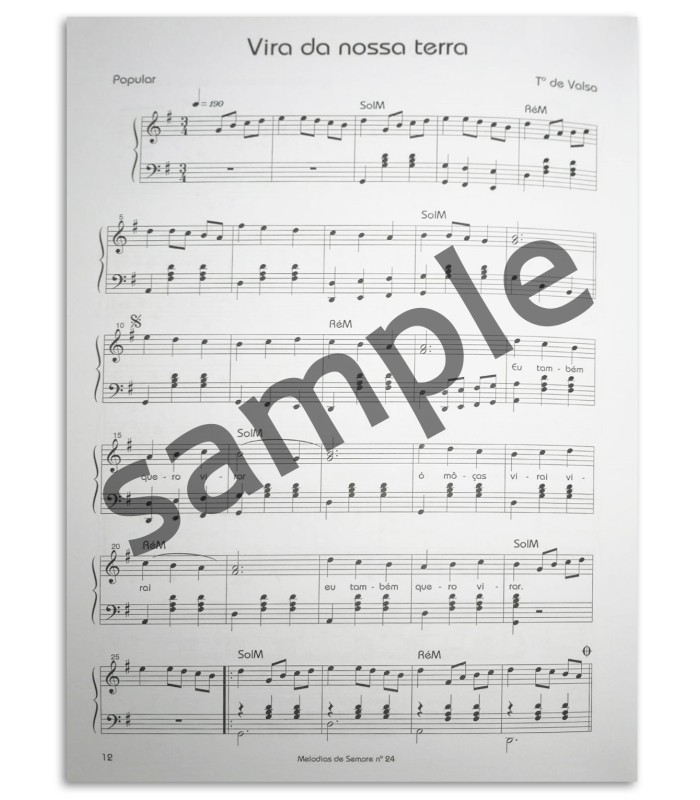 Foto de uma amostra do livro Melodias de Sempre número 24