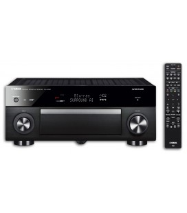 Photo of the Receiver AV Yamaha RX A1080 with the remote control