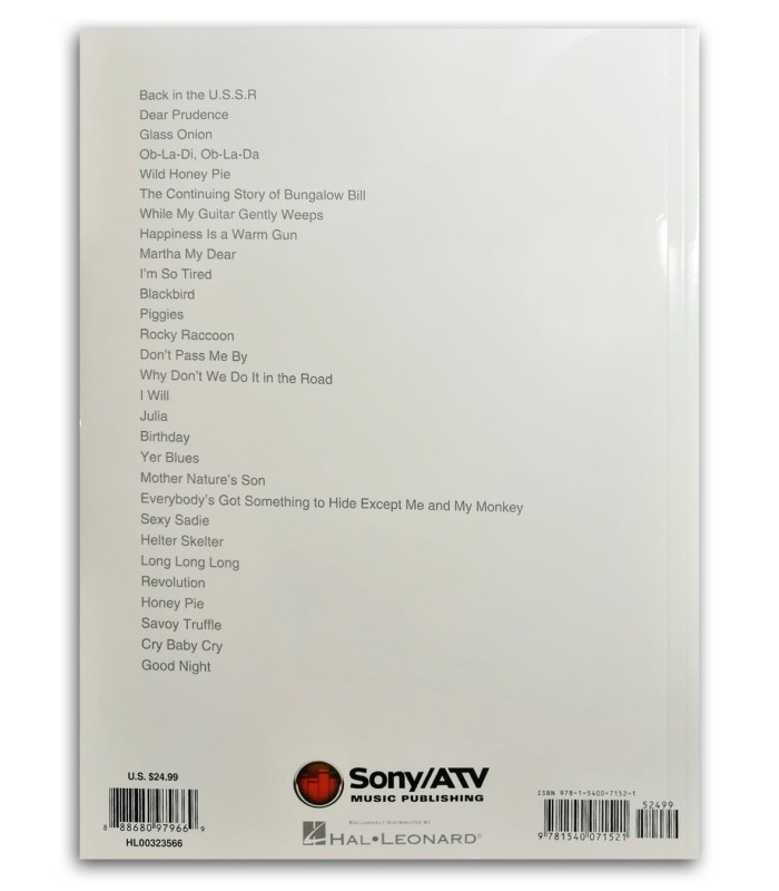 Foto da contracapa do livro The Beatles White Album