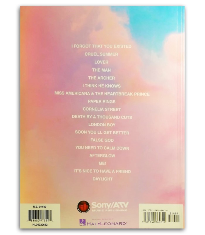 Photo of the Taylor Swift Lover's book backcover