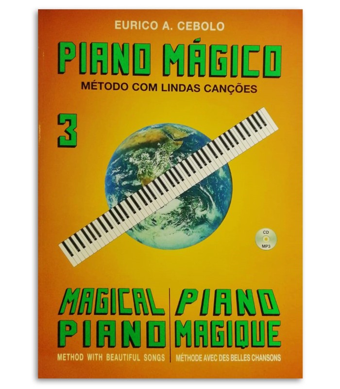 Foto de la portada del libro Eurico Cebolo PM 3 Método Piano Mágico No 3 con CD