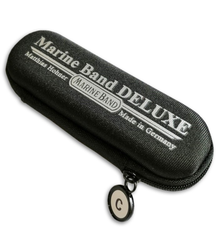 Foto del estuche de la Armonica Hohner Marine Band de Luxe en Dó