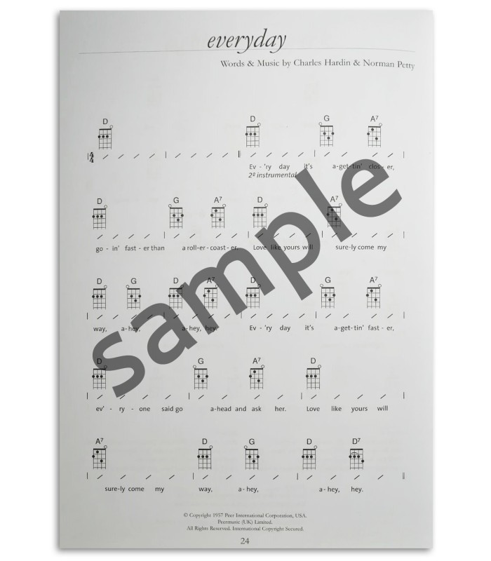 Foto de uma amostra do Livro 21 Easy Songs for Ukulele