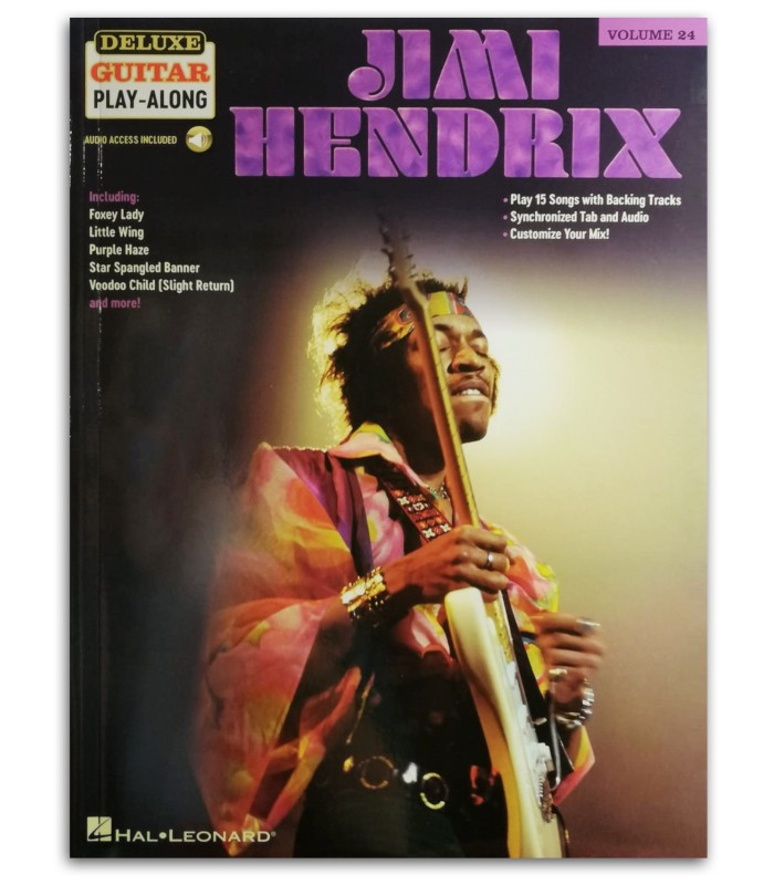 Foto da capa do livro Jimi Hendrix Play Along de Luxe
