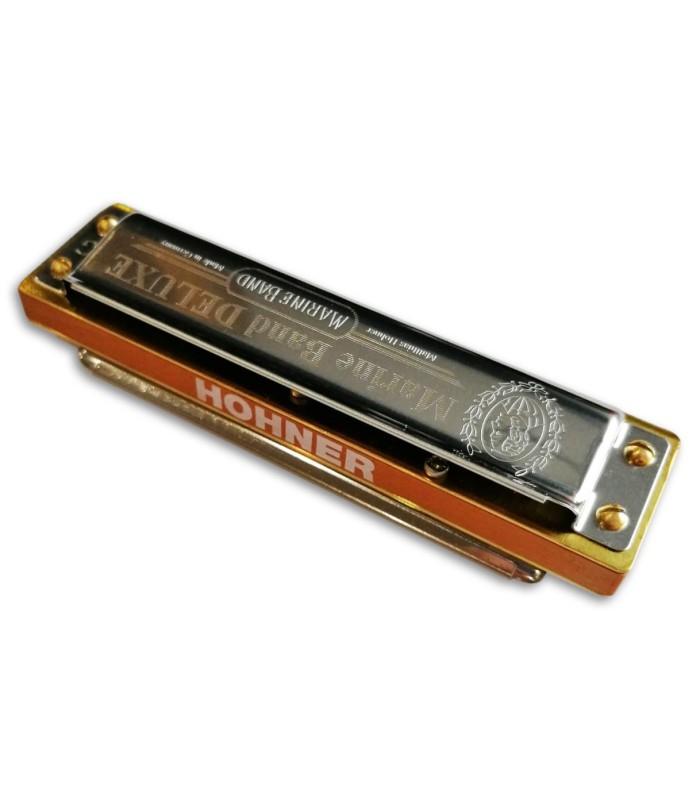 Photo of the Harmonica Hohner model Marine Band de Luxe in G's other side