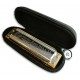 Photo of the Harmonica Hohner model Marine Band de Luxe in G with inside the case