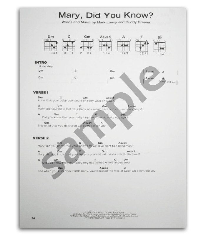 Foto de una muestra del libro Christmas Songs Really Easy Guitar