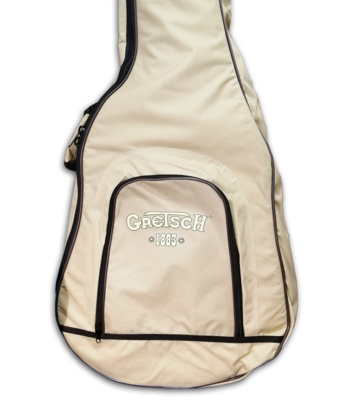 Photo of the Gretsch Acoustic Jumbo Guitar Bag model G2187's front pocket