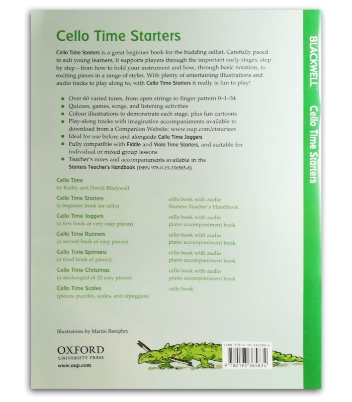 Foto da contracapa do livro Blackwell Cello Time Starters