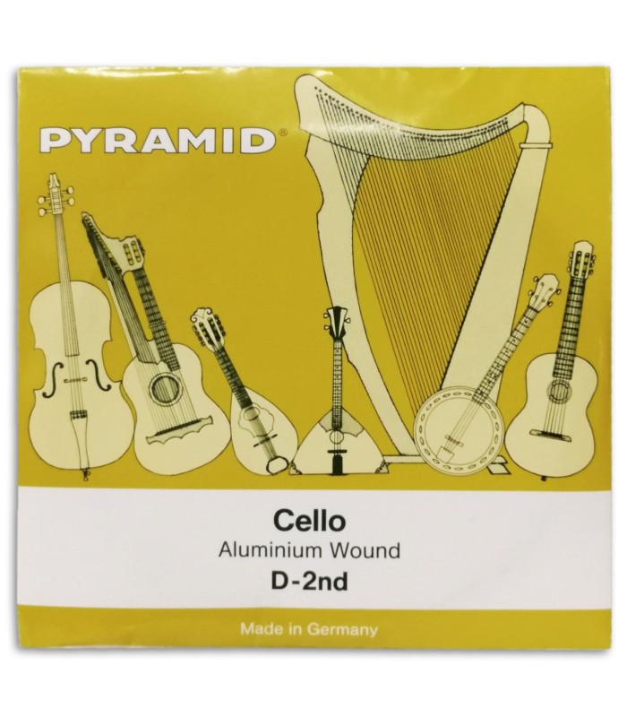 Embalagem da Corda Individual Pyramid modelo 170102 Ré para Violoncelo 4/4