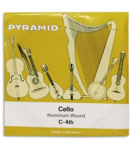 Foto da capa da embalagem da Corda Individual Pyramid modelo 170104 Dó para Violoncelo 4/4