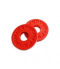 Photo of the red pair of Strap Block Fender Strap Locking System
