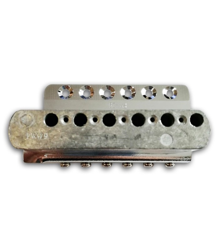 Foto de la parte de atrás del Puente Fender para Guitarra Standard Series Stratocaster
