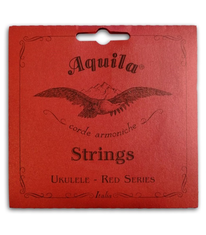 Foto da capa da embalagem da Corda Individual Aquila modelo 72-U Red Series Sol Grave para Ukulele Tenor