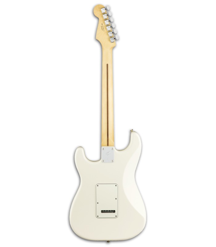 Photo of the Eletric Guitar Fender model Player Strato MN in color Polar White's back
