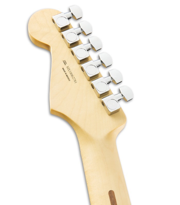 Foto del clavijero de la Guitarra Eléctrica Fender modelo Player Strato MN en color Polar White