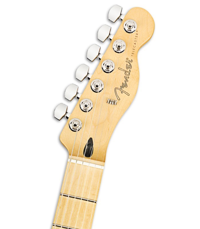 Foto de la cabeza de la Guitarra Eléctrica Fender modelo Player Telecaster MN en color Butterscotch Blonde