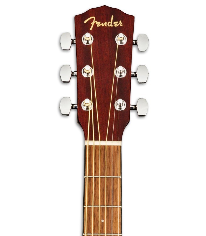 Photo of the Folk Guitar Fender model CC-60S Concert All Mahogany's head