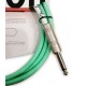 Photo detail of the jack of the Cable Fender model Original for Guitar Surf Green