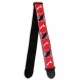 Foto de la Correa Fender Roja Blanca Azul Mono Strap para Guitarra