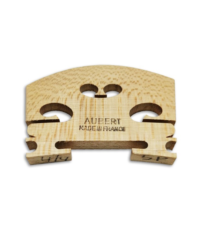 Photo detail of the base of the Violin Bridge Aubert of 4/4 size