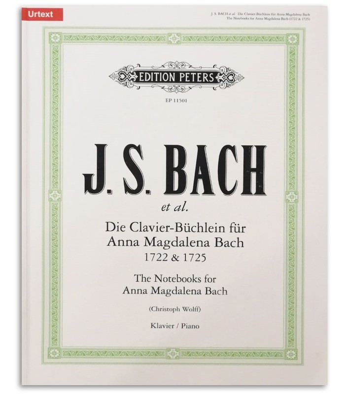 Foto da capa do Livro Edition Peters EP4546 Bloco Notas Anna Magdalena Bach