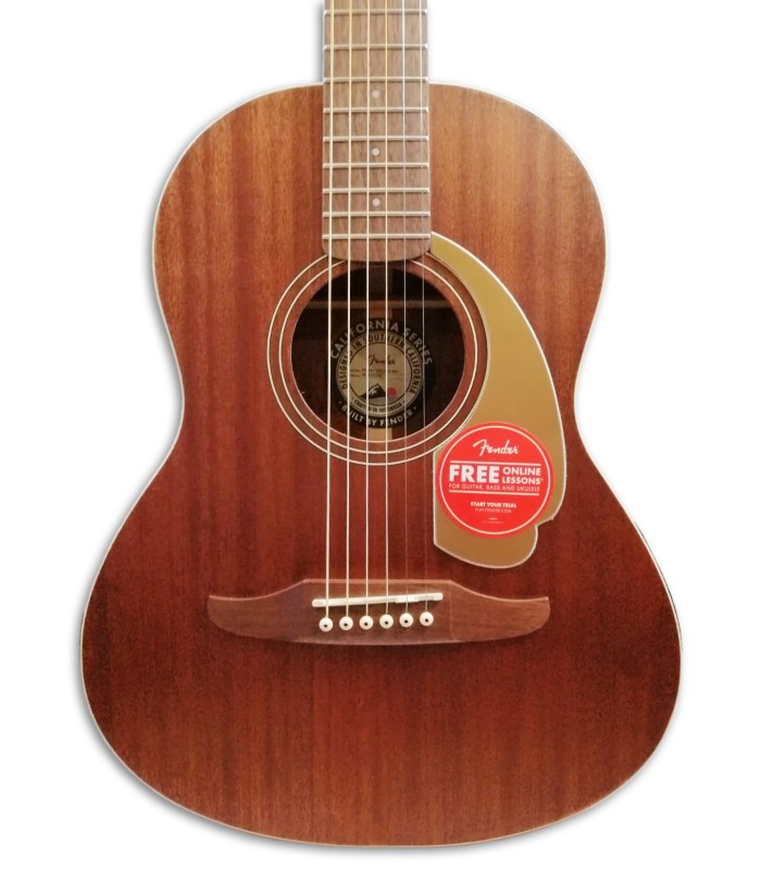 Foto de la tapa de la Guitarra Acústica Fender modelo Sonoran Mini All Mahogany