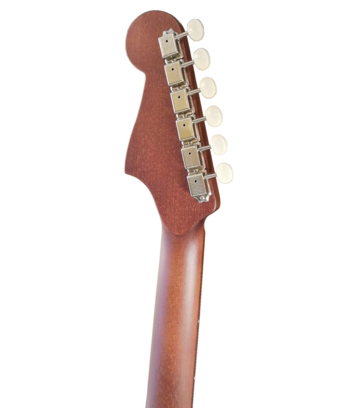 Foto del clavijero de la Guitarra Acústica Fender modelo Sonoran Mini All Mahogany