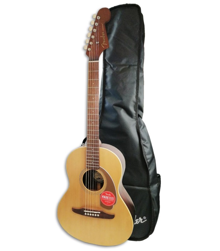 Foto da Guitarra Ac炭stica Fender modelo Sonoran Mini com Saco