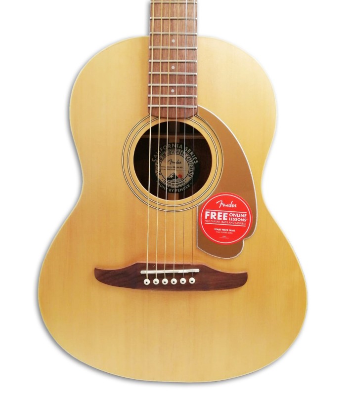 Foto do tampo da Guitarra Acústica Fender modelo Sonoran Mini