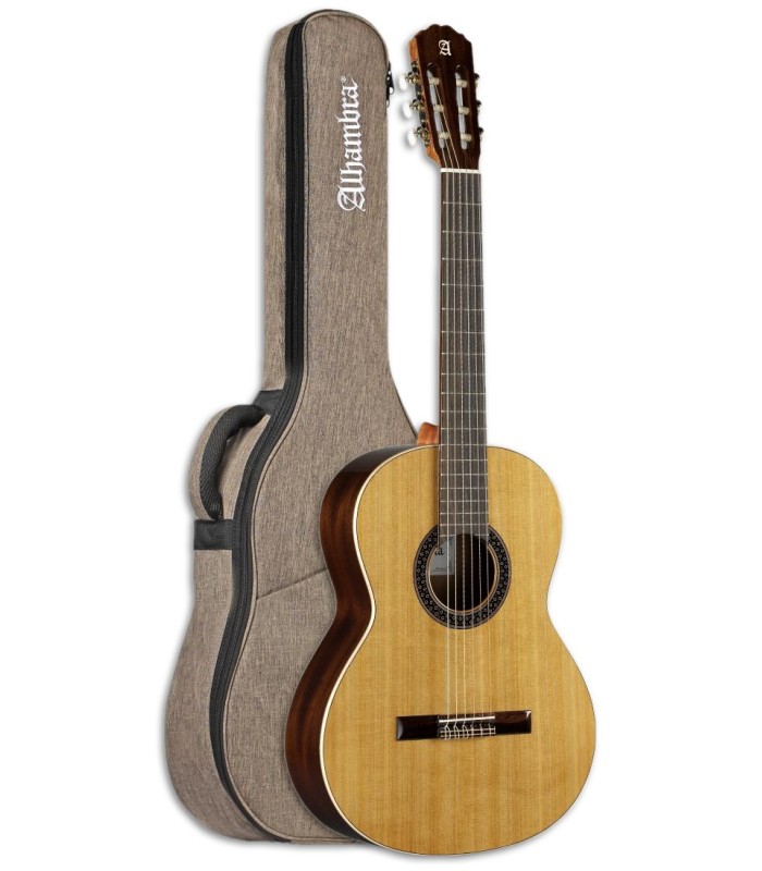 Foto de la guitarra clásica Alhambra modelo 1C tamaño 1/2 con Funda