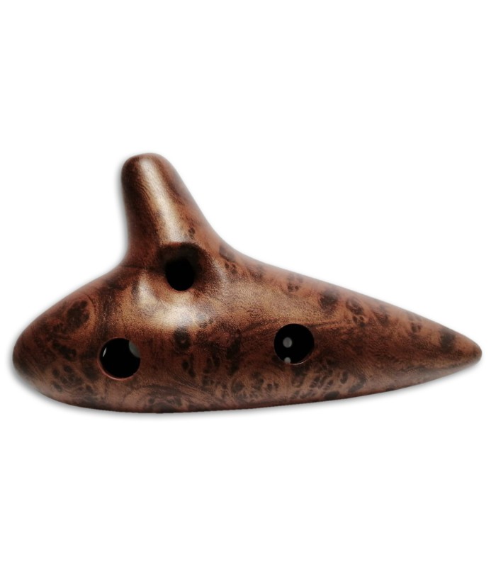 Photo of the Ocarina Woodi model WRO-917-W3 Imitation Wood's back