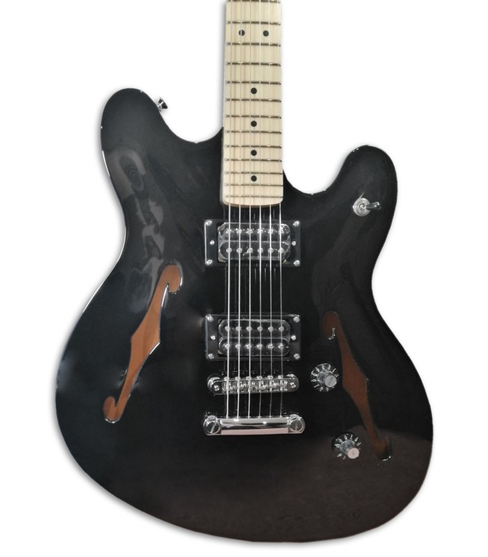 Foto do corpo da Guitarra Eléctrica Fender Squier modelo Affinity Starcaster MN Black
