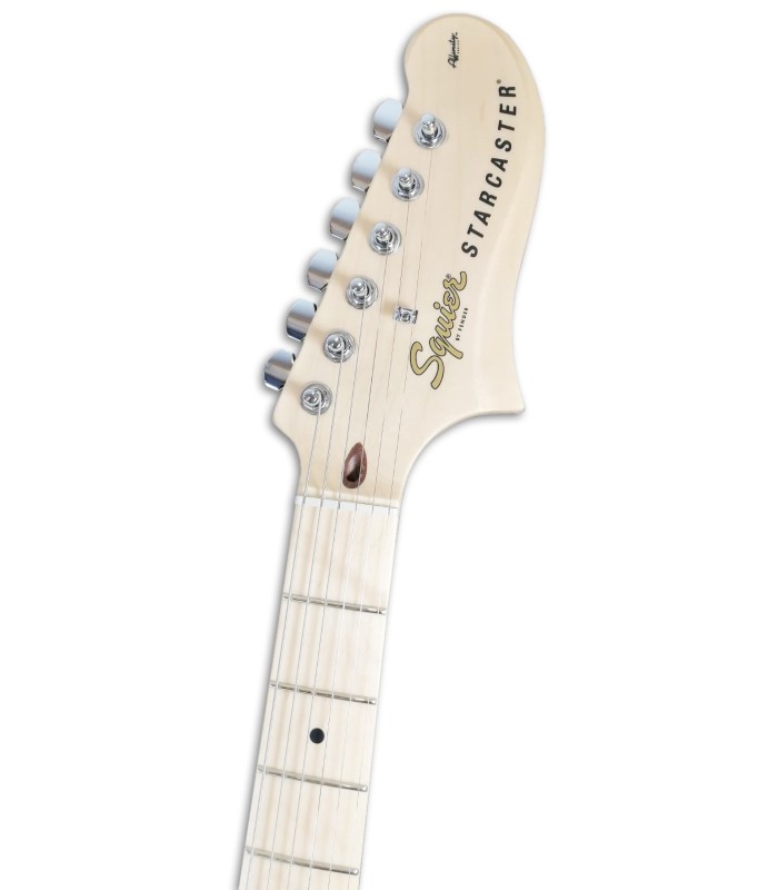 Foto de la cabeza de la Guitarra Eléctrica Fender Squier modelo Affinity Starcaster MN Black