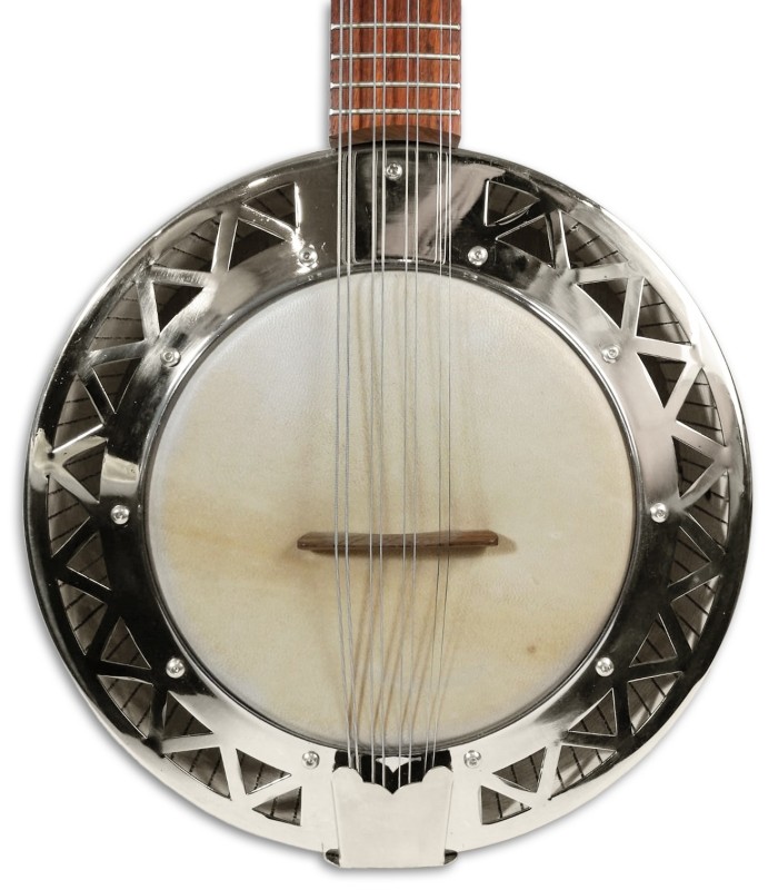 Detalle de la piel del banjo mandola APC modelo BJMDA100