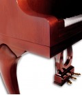 Foto detalhe dos pedais do Piano de Cauda Petrof modelo P159 Bora Demichipendale da Style Collection