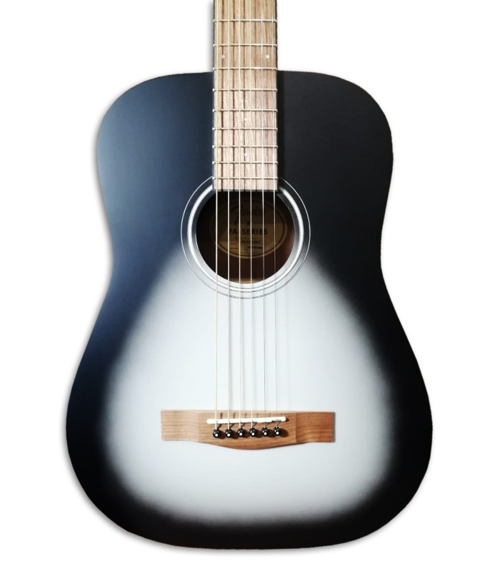 Foto do tampo da Guitarra Folk Fender modelo FA-15 com acabamento Moonlight