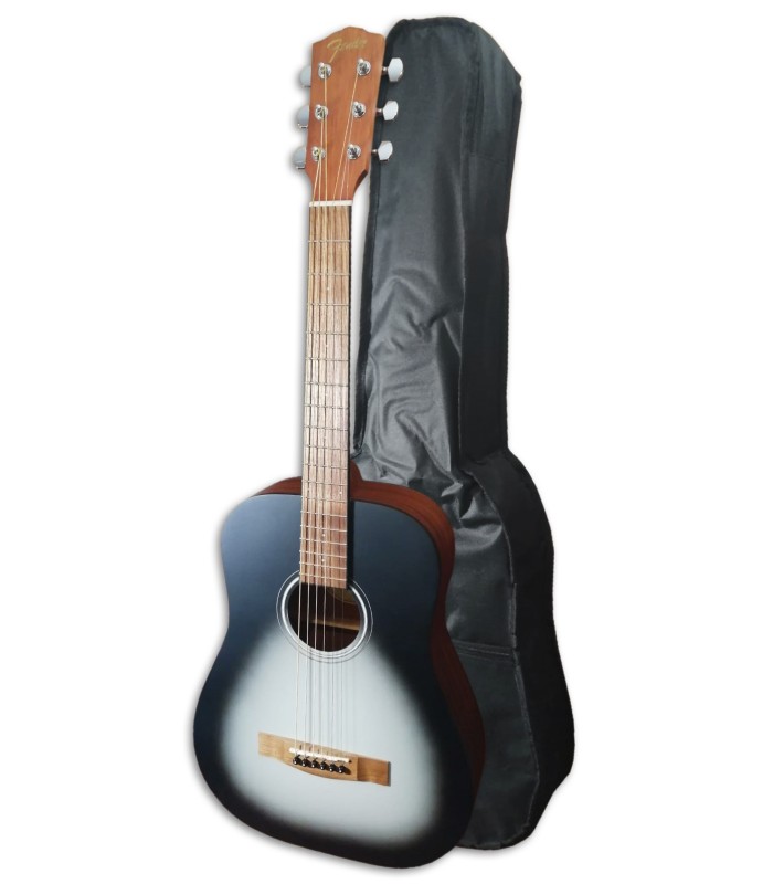 Foto de la Guitarra Folk Fender modelo FA-15 tamaño 3/4, en color Moonlight y con Funda
