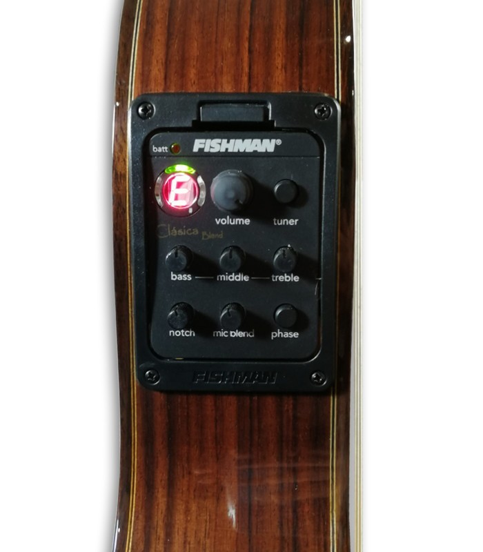 Foto do preamp da guitarra clássica Paco Castillo modelo 235 TE