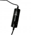 Photo of the Microphone Audio Technica model ATR3350X's on/off switch