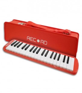 Foto de la Melódica Record modelo M-37RD en color Rojo con estuche