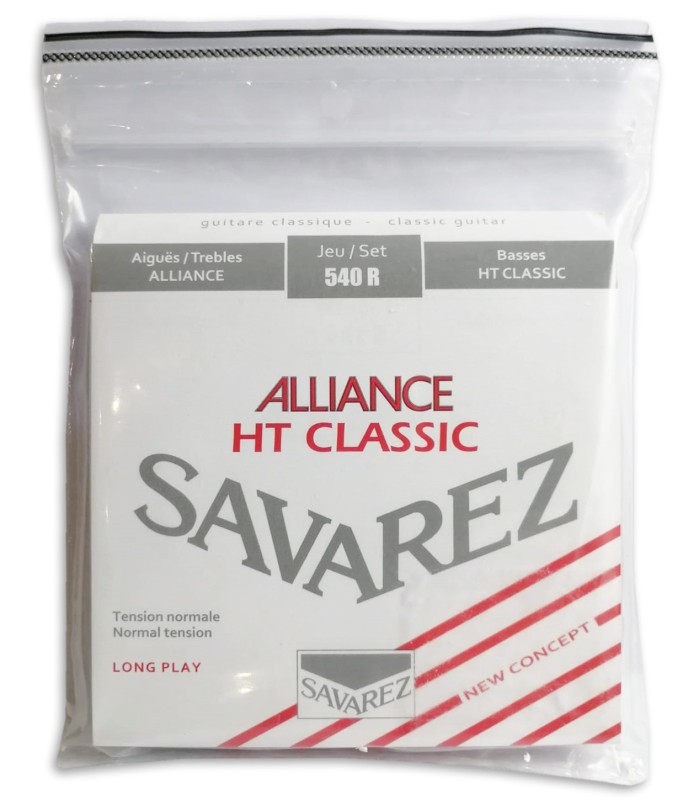 Foto de la portada del embalaje del Juego de Cuerdas Savarez modelo 540 R para Guitarra Clásica