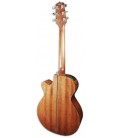 Photo of the Electroacoustic Guitar Takamine model GF15CE-BSB FXC Brown Sunburst's back