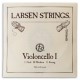 Foto de la portada del embalaje de la Cuerda Individual Larsen 1ª Lá para Violoncehlo tamaño 4/4