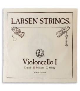 Foto da capa da embalagem da Corda Individual Larsen 1ª Lá para Violoncelo tamanho 4/4