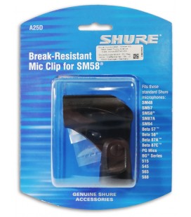 Foto de la Pinza Shure modelo A25D para Micrófono dentro del embalaje